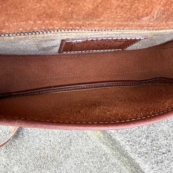 COACH Vintage Dakota Cassidy Small Saddle Box Grain Rare All Tan Crossbody Bag - Picture 7 of 13